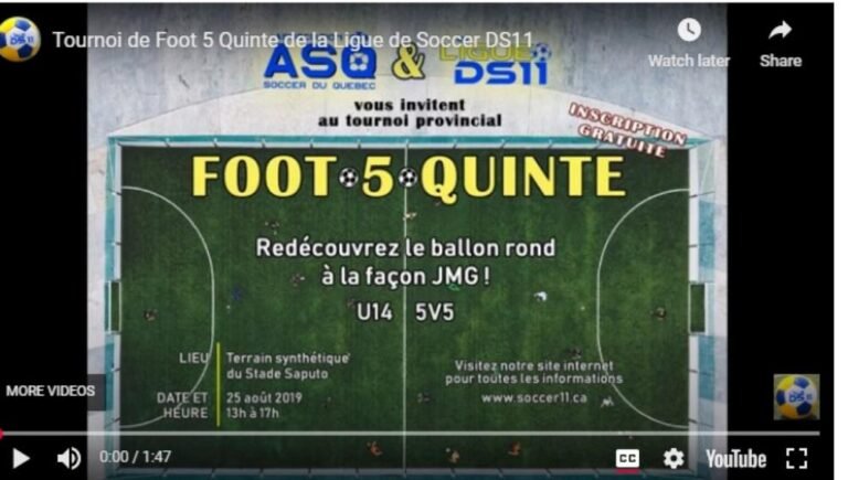 La LIGUE DS11 vous invite à leur deuxième Tournoi Provincial 5 vs 5