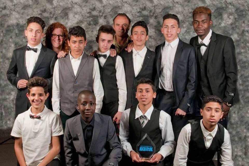 Les champions provincials benjamins ecole la Dauversière ave le programme de développement Soccer 11
